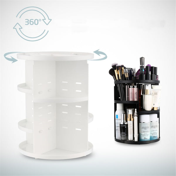 360 Degree Rotating Makeup Organizer Box Transparent Acrylic Brush Holder Jewelry Makeup Organizer Cosmetic Beauty Storage Box - Deals Kiosk