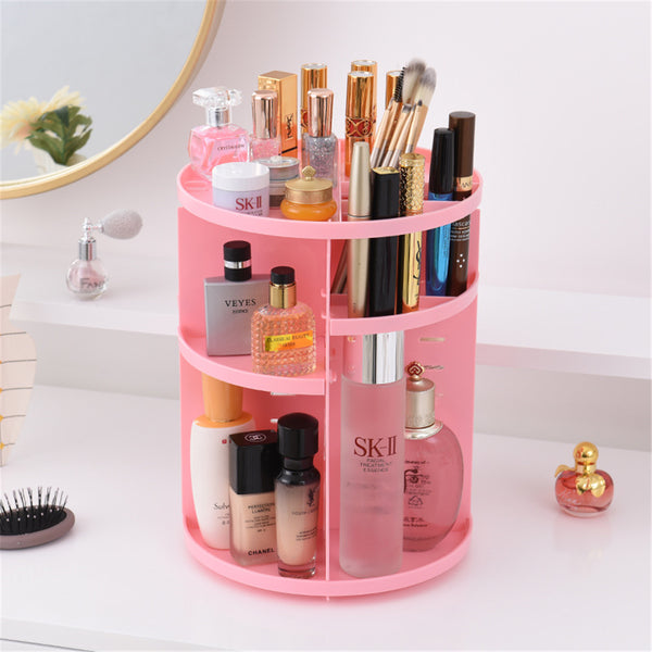 360 Degree Rotating Makeup Organizer Box Transparent Acrylic Brush Holder Jewelry Makeup Organizer Cosmetic Beauty Storage Box - Deals Kiosk