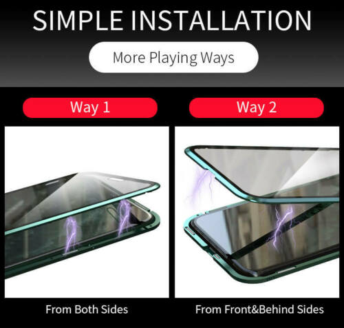 New For iPhone 11 Pro Max Anti-Spy 360° Double-Side Magnetic Tempered Glass Case - Deals Kiosk
