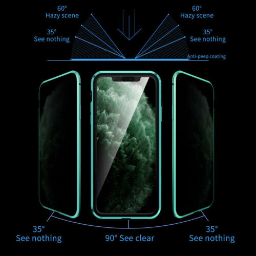 New For iPhone 11 Pro Max Anti-Spy 360° Double-Side Magnetic Tempered Glass Case - Deals Kiosk