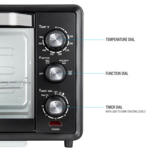 6-Slice Convection Toaster Oven 19L Countertop Bake/Broil/Toast 12” Pizza - Deals Kiosk