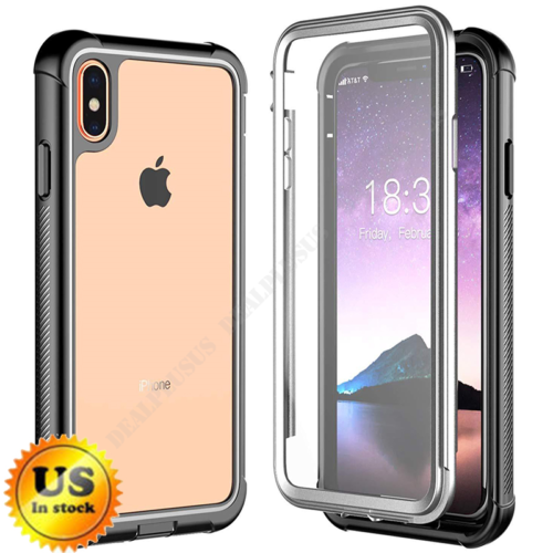 For iPhone XS Max XR X Shockproof Hybrid+Screen Protector Clear Hard Case Cover - Deals Kiosk