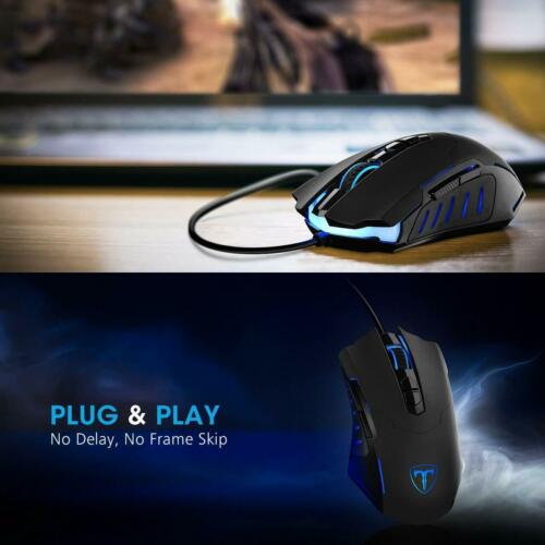 PICTEK Gaming Wired Mouse 7200 DPI Programmable Ergonomic 7 Buttons Game Mice - Deals Kiosk