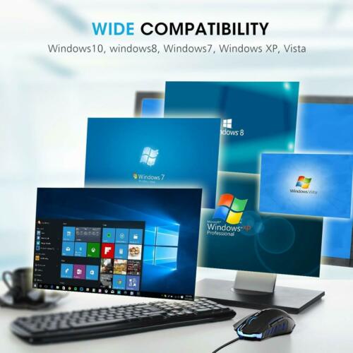 PICTEK Gaming Wired Mouse 7200 DPI Programmable Ergonomic 7 Buttons Game Mice - Deals Kiosk