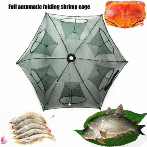 Heavy Duty 6/12 Holes Umbrella Foldable Fishing Trap Cast Net Shrimp Minnow New - Deals Kiosk