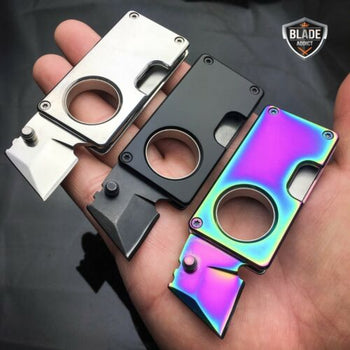 EDC MINI POCKET KNIFE + KEYCHAIN STUB SELF DEFENSE RAZOR BOX UTILITY CUTTER NEW - Deals Kiosk