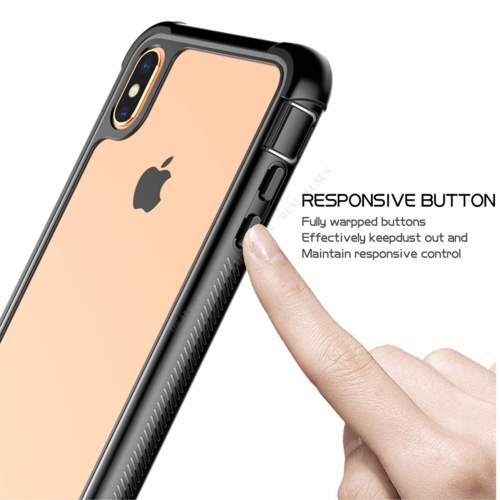 For iPhone XS Max XR X Shockproof Hybrid+Screen Protector Clear Hard Case Cover - Deals Kiosk