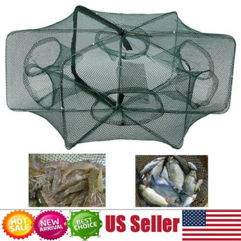 Heavy Duty 6/12 Holes Umbrella Foldable Fishing Trap Cast Net Shrimp Minnow New - Deals Kiosk