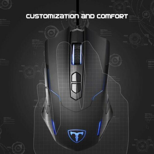 PICTEK Gaming Wired Mouse 7200 DPI Programmable Ergonomic 7 Buttons Game Mice - Deals Kiosk