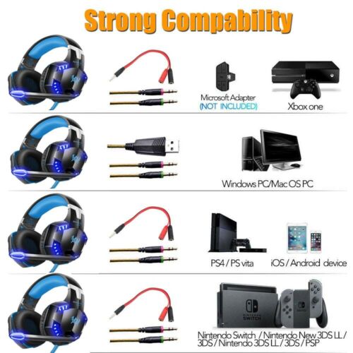 For PS4 Xbox One Nintendo Switch PC Stereo 3.5mm Wired Gaming Headset Headphone - Deals Kiosk