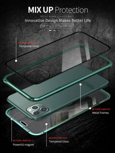 New For iPhone 11 Pro Max Anti-Spy 360° Double-Side Magnetic Tempered Glass Case - Deals Kiosk
