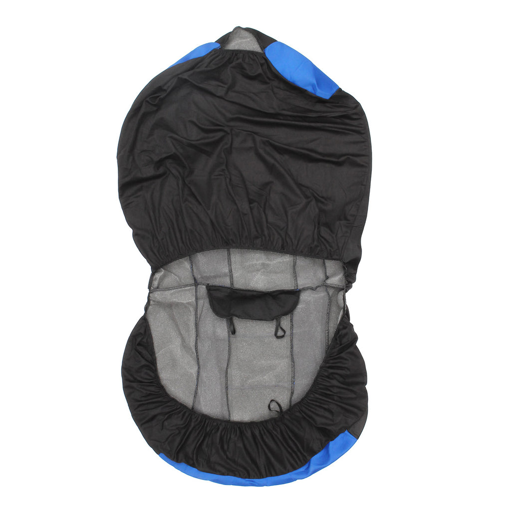 Universal Car Seat Covers Front Rear Protectors 9 Piece Set Washable Blue & Black - Deals Kiosk