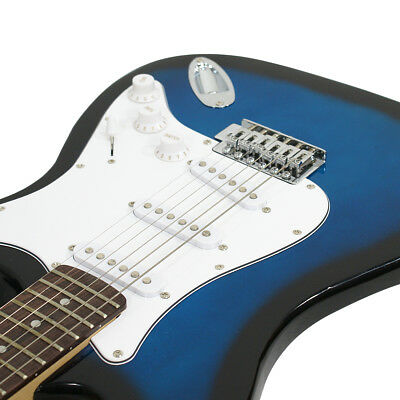 Full Size Blue Electric Guitar with Amp, Case and Accessories Pack Beginner - Deals Kiosk