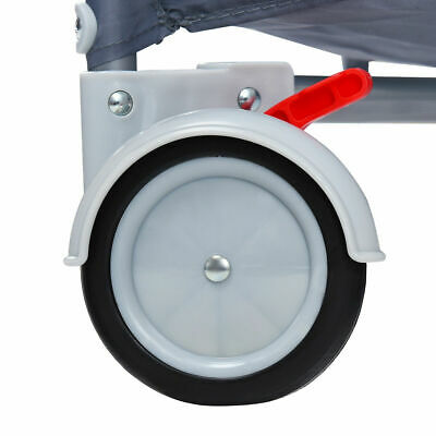 Foldable Baby Crib Playpen Playard Pack Travel Infant Bassinet Bed Music Gray - Deals Kiosk