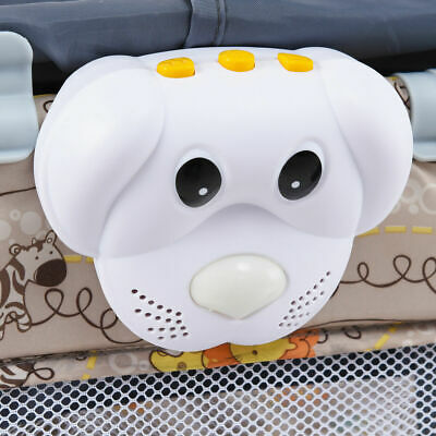 Foldable Baby Crib Playpen Playard Pack Travel Infant Bassinet Bed Music Gray - Deals Kiosk