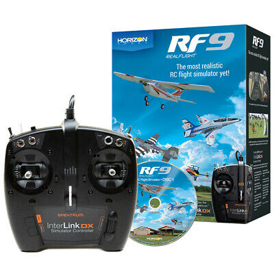 Realflight 9 RC Airplane Flight Simulator w/ Interlink DX Controller MD 2 MD2 - Deals Kiosk