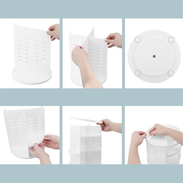 360 Degree Rotating Makeup Organizer Box Transparent Acrylic Brush Holder Jewelry Makeup Organizer Cosmetic Beauty Storage Box - Deals Kiosk