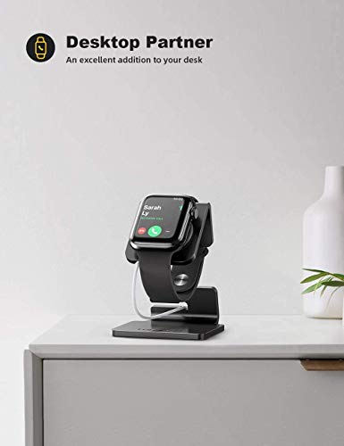 Lamicall Stand Suit for Apple Watch, Charging Stand : Desk Watch Stand Holder Charging Dock Station Compatible with Apple Watch Series 7/SE 45mm 41mm Series 6/5/4/3/2/1 / 44mm/42mm/40mm/38mm - Black - Deals Kiosk