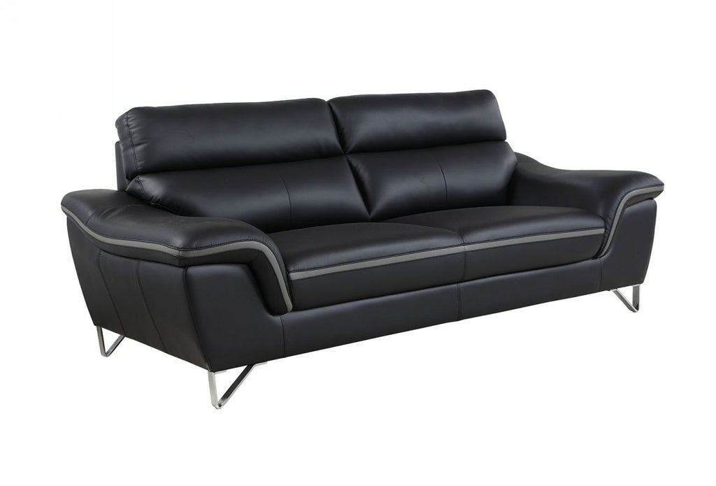 36" Charming Black Leather Sofa - Deals Kiosk