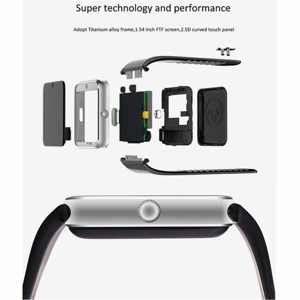 Latest 2018 GT08 Bluetooth Smart Watch Phone Wrist Watch for Android and iOS US - Deals Kiosk