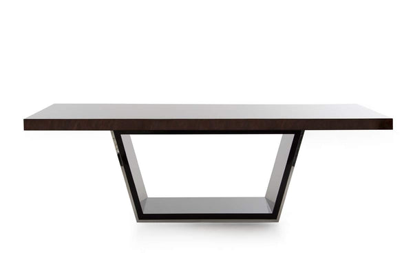 30" Ebony High Gloss MDF and Steel Dining Table - Deals Kiosk