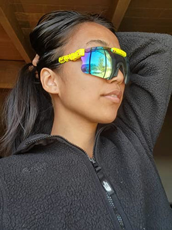 DreamWeaversInc 2 Pairs of Lightweight Polarized UV Protection Sunglasses - UV400 Protection Polarized Sports Eyewear for Men Women with Blue and Yellow Lens – Baseball, Cycling, Fishing Glasses - Deals Kiosk