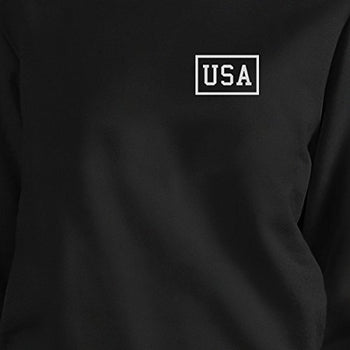 Mini USA Simple Design Black Crewneck Sweatshirt For Four of July - Deals Kiosk