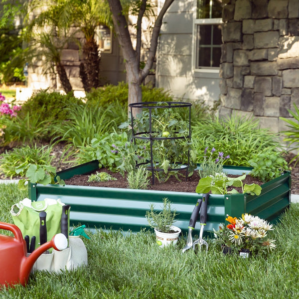 Green 4 ft x 3 ft Steel Rust Resistant Open Bottom Raised Garden Planter Bed - Deals Kiosk