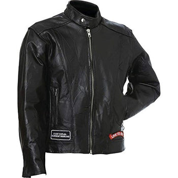 Diamond Plate Leather Motorcycle Jacket- 4X - Deals Kiosk