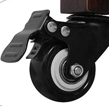 Dual Finish Wooden Kitchen Cart with Two Open Shelves and Two Storage Drawers, Brown - Deals Kiosk