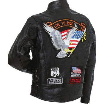 Genuine Buffalo Leather Motorcycle Jacket - Deals Kiosk