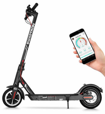Swagtron High Speed Electric Scooter 8.5” Cushioned Tires Cruise Control SG-5S - Deals Kiosk