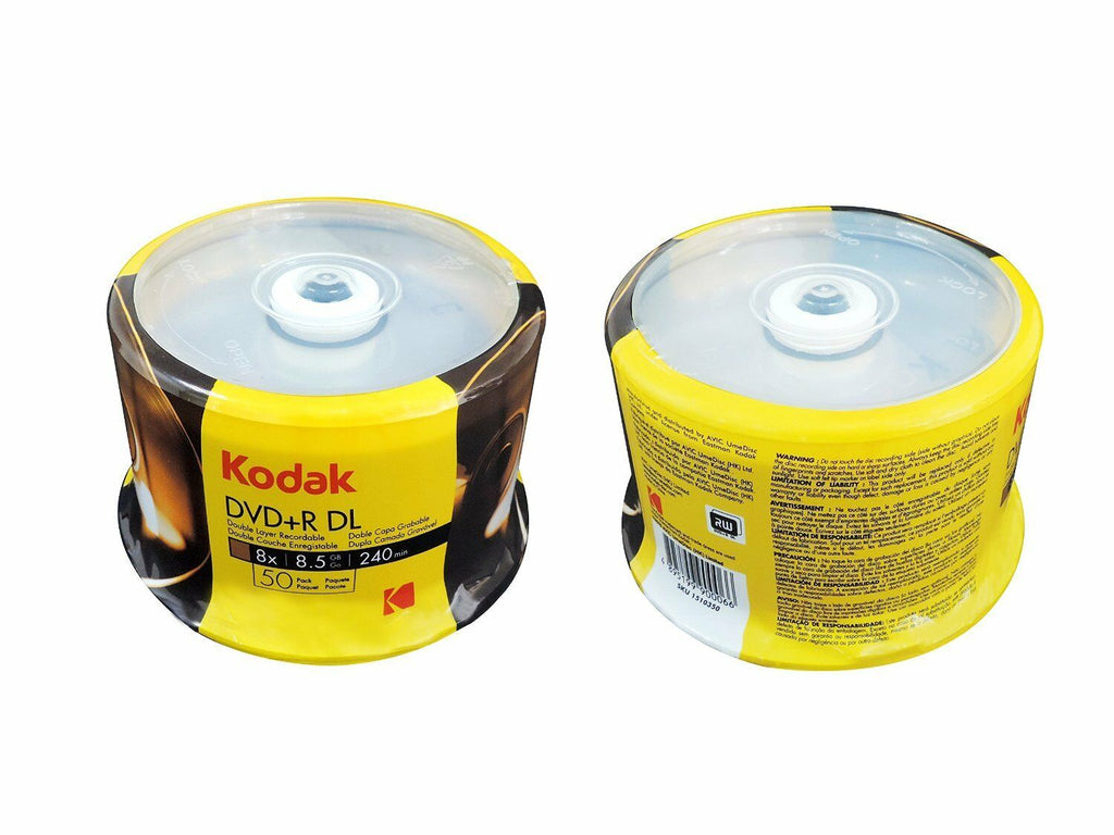 50-Pack Kodak 8X Logo Top DVD+R DL Dual Layer Disc 8.5GB - Deals Kiosk