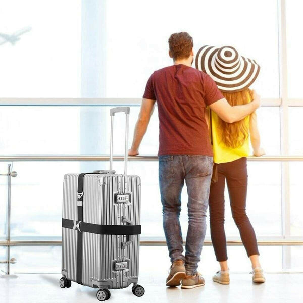 2PCS Travel Luggage Straps Adjustable Baggage Strap Suitcase Safety Packing Belt - Deals Kiosk