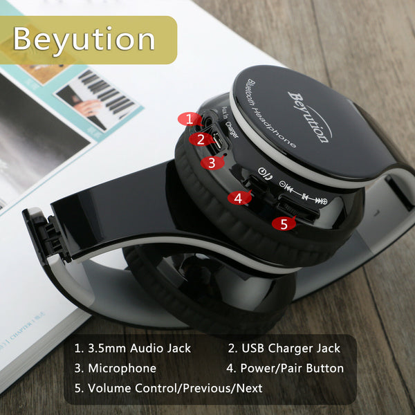 Stereo Hi-Fi Wireless V4.1 Bluetooth Headphones for Cell Phones Laptop Tablet PC - Deals Kiosk