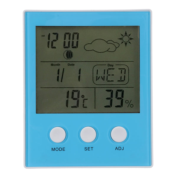 CH-904 Thermometer Hygrometer Temperature Humidity Tester Backlight Time Date Calendar Alarm Clock - Deals Kiosk