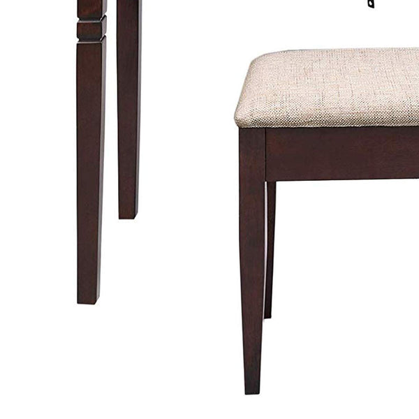 Wooden Vanity Set with 3 Drawers and Adjustable Mirror, Brown - Deals Kiosk