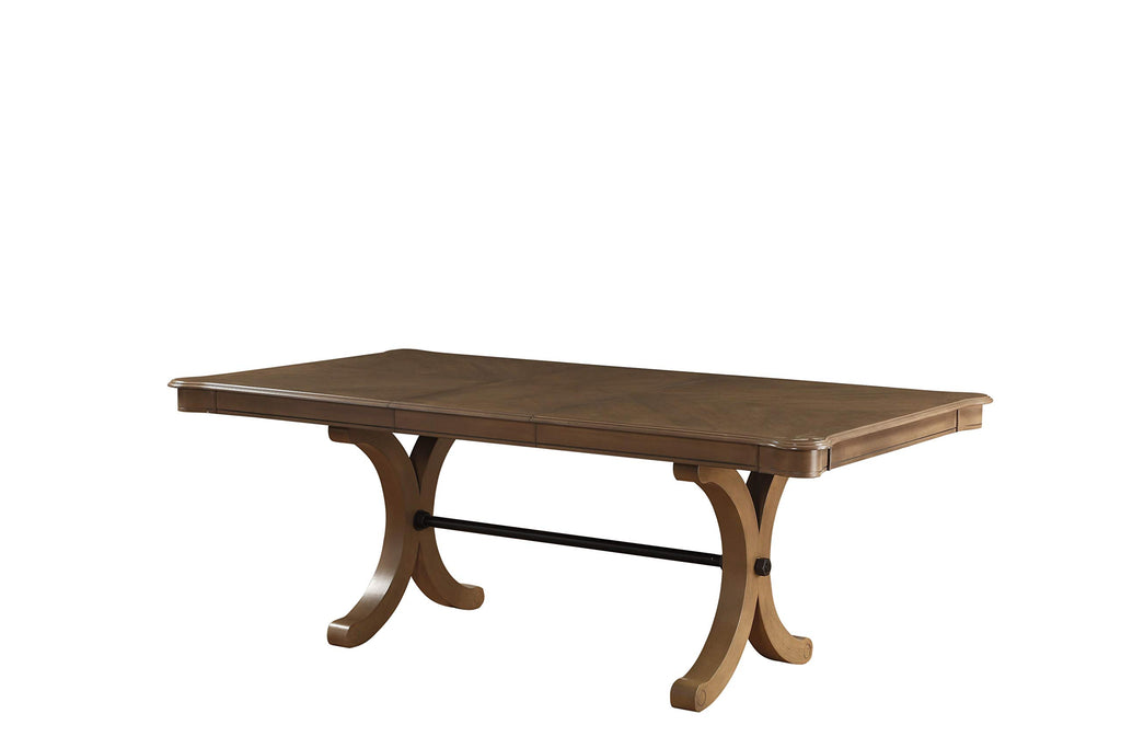 64-88" X 44" X 30" Gray Oak Dining Table - Deals Kiosk