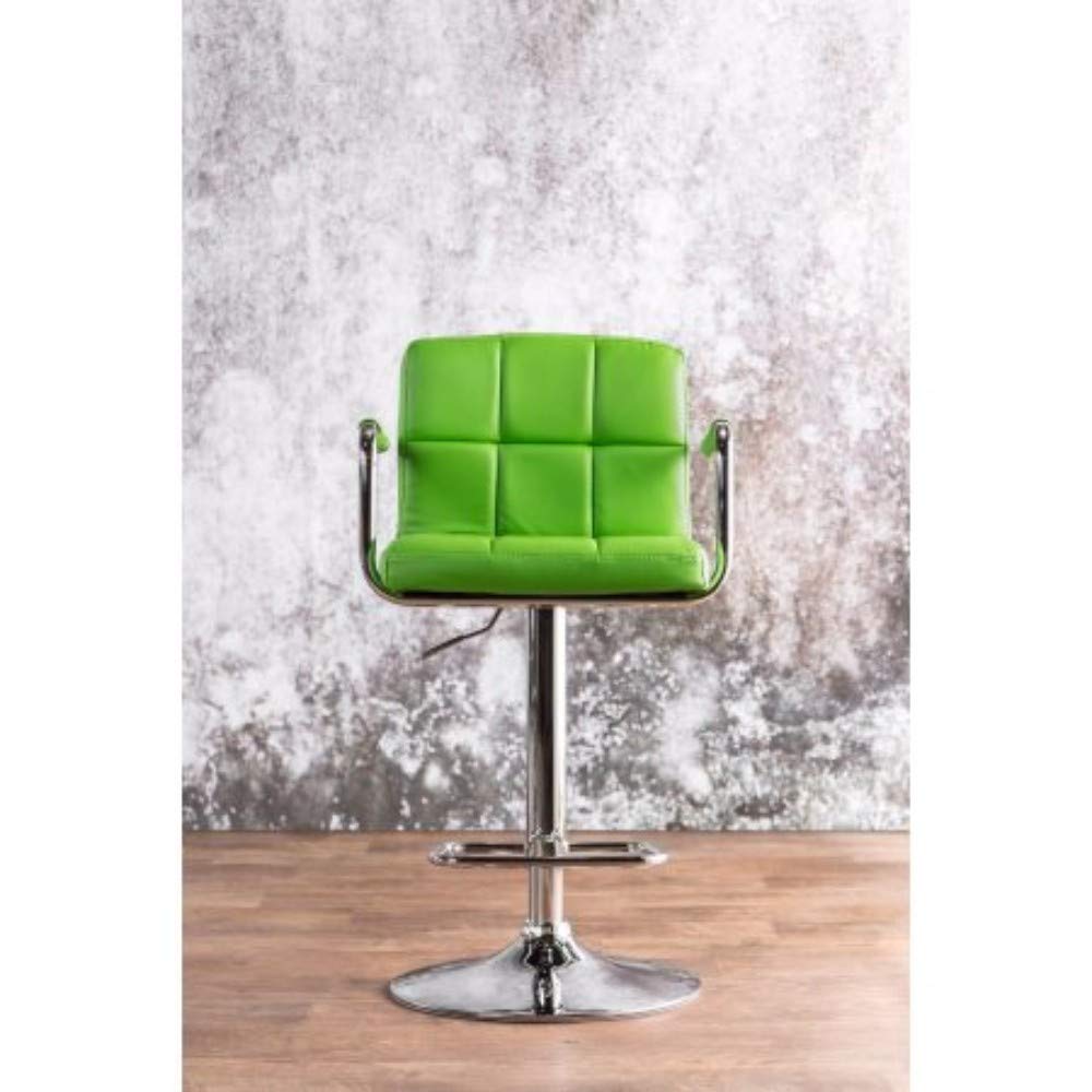 Contemporary Bar Stool With Arm In Green - Deals Kiosk