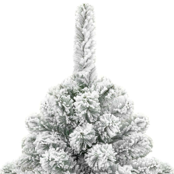 6 Foot Easy Set Up Snow Flocked Faux Pine Christmas Tree with Metal Stand - Deals Kiosk