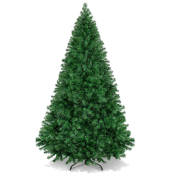 6ft Easy Up Faux Pine Hinged Christmas Tree with Metal Stand Stand