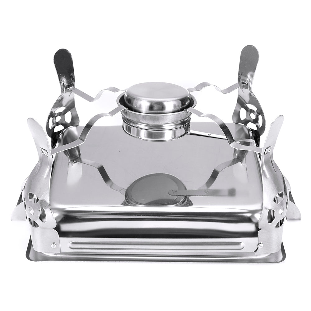 6L Stainless Steel Square Buffet Heating Stove Chafing Dish Buffet Stoves Caterer Wedding Party Food Warmer Tray Dinner Serving Simple Removal Buffet Stove - Deals Kiosk