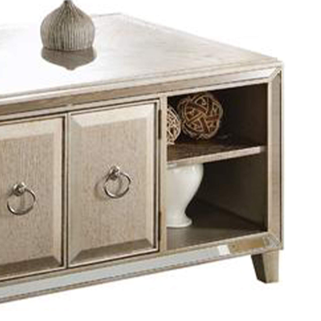 Spacious Coffee Table with Lift Top, Gold - Deals Kiosk