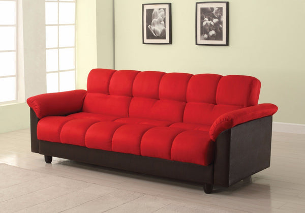 Modern Style Adjustable Sofa, Red - Deals Kiosk