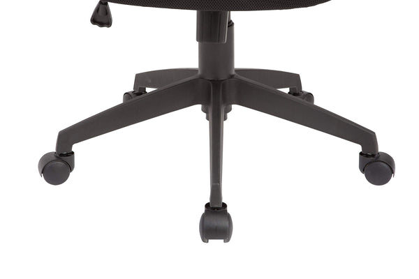 Black Pu Swivel Adjustable Office Chair With Mesh Seat And Back - Deals Kiosk