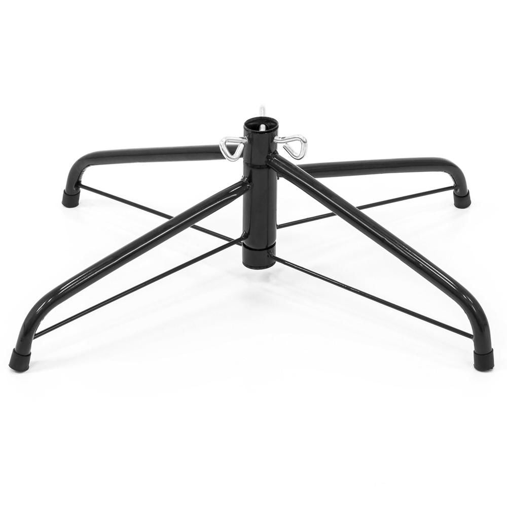 7.5 Foot Easy Set Up Snow Flocked Faux Pine Christmas Tree with Metal Stand - Deals Kiosk