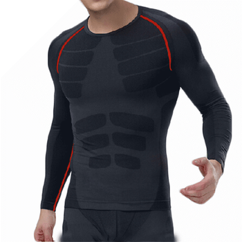 Men's Compression Long Sleeve Sports Tight Shirts Fitness Gym Running Base Layer Tops - Deals Kiosk