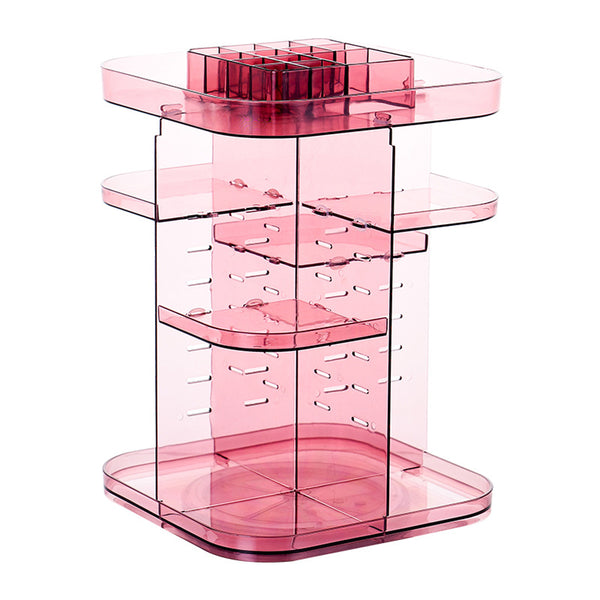 Adjustable 360 Rotating Makeup Jewelry Box Square Storage Rack Organizer Stand Display - Deals Kiosk