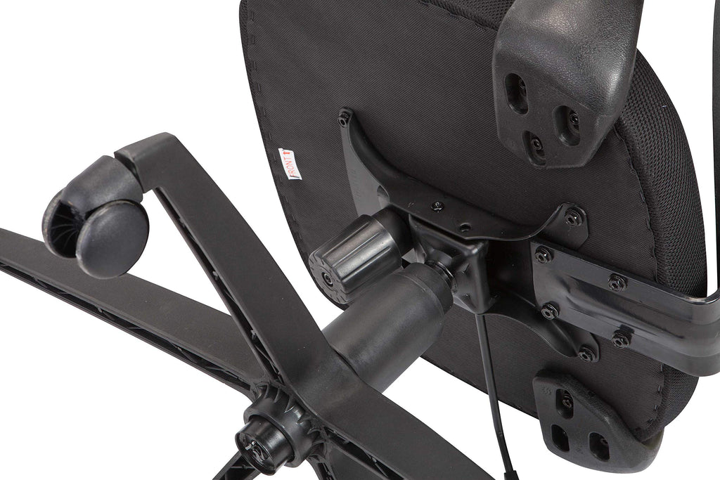 Black Pu Swivel Adjustable Office Chair With Mesh Seat And Back - Deals Kiosk