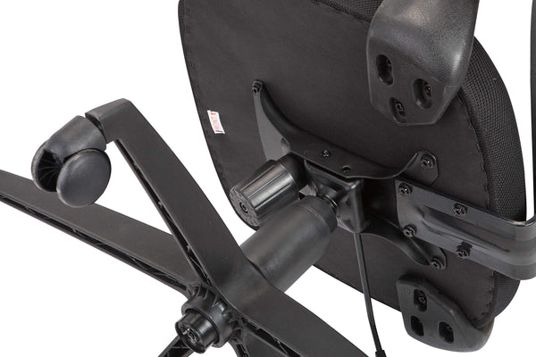 Black Pu Swivel Adjustable Office Chair With Mesh Seat And Back - Deals Kiosk